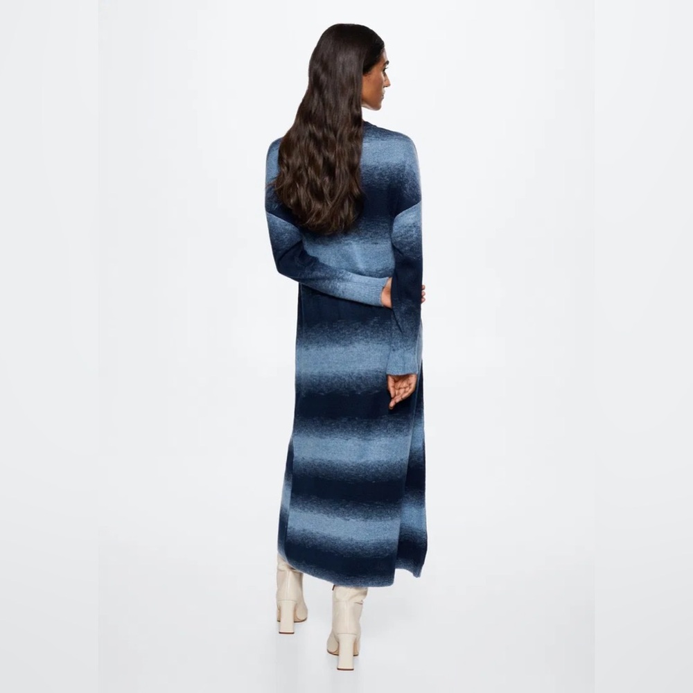 Mango Navy and Light Blue Knit dress - Picture 2 of 6